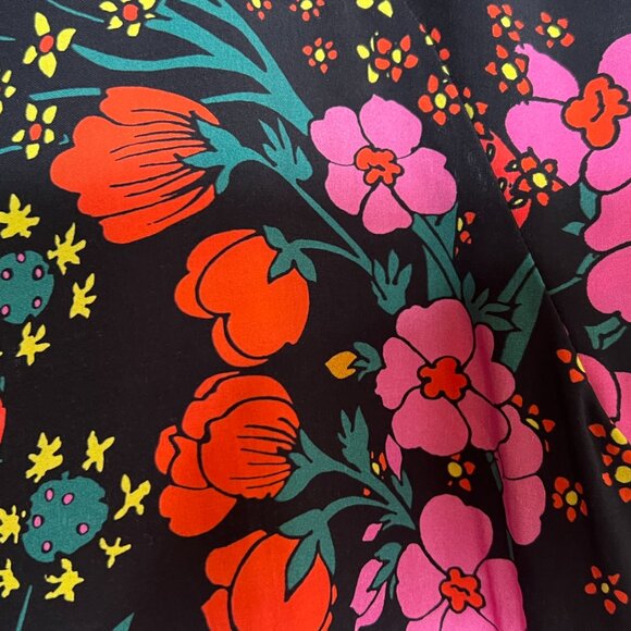 Free People Dress -Strawberry Fields Black Floral Summer Mini, Size: M - Picture 12 of 16